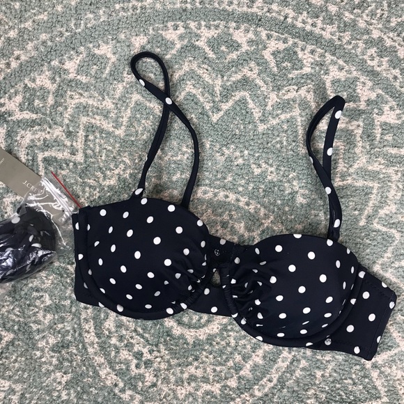 NWT 32B J. Crew Polka Dot Underwire Bikini Top - Picture 7 of 7
